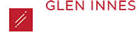 Glen Innes Glass Logo White